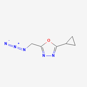 molecular formula C6H7N5O B1471201 2-(叠氮甲基)-5-环丙基-1,3,4-恶二唑 CAS No. 1803594-48-0