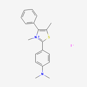 2-(p-(Dimethylamino)phenyl)-3,5-dimethyl-4-phenyl-thiazolium iodide