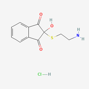 1,3-Indandione, 2-(2-aminoethylthio)-2-hydroxy-, hydrochloride