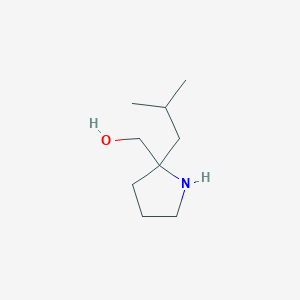 molecular formula C9H19NO B1471220 [2-(2-Methylpropyl)pyrrolidin-2-yl]methanol CAS No. 1555312-36-1