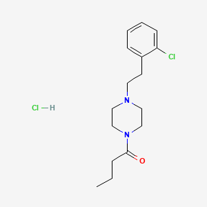 Piperazine, 1-butyryl-4-(o-chlorophenethyl)-, hydrochloride