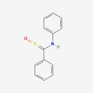 N-[(Oxo-lambda~4~-sulfanylidene)(phenyl)methyl]aniline