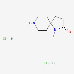 molecular formula C9H18Cl2N2O B1471244 1-Methyl-1,8-diazaspiro[4.5]decan-2-one dihydrochloride CAS No. 1609407-01-3