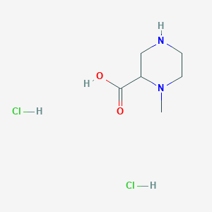 molecular formula C6H14Cl2N2O2 B1471247 1-Methylpiperazine-2-carboxylic acid dihydrochloride CAS No. 1246550-14-0