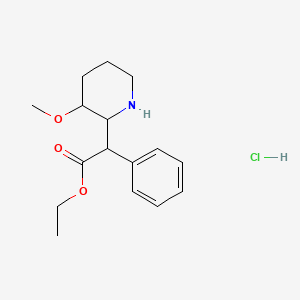 3-Methoxy-alpha-phenyl-2-piperidineacetic acid ethyl ester hydrochloride