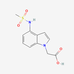 molecular formula C11H12N2O4S B1471254 {4-[(methylsulfonyl)amino]-1H-indol-1-yl}acetic acid CAS No. 1431565-56-8
