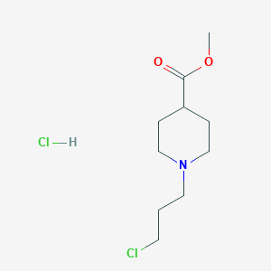 molecular formula C10H19Cl2NO2 B1471259 1-(3-氯丙基)哌啶-4-甲酸甲酯盐酸盐 CAS No. 1423033-92-4