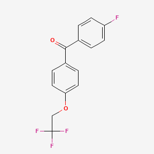 B1471299 (4-Fluorophenyl)-[4-(2,2,2-trifluoroethoxy)-phenyl]-methanone CAS No. 113674-87-6
