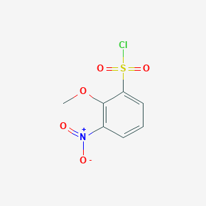 molecular formula C7H6ClNO5S B1471303 2-甲氧基-3-硝基苯-1-磺酰氯 CAS No. 1261587-04-5