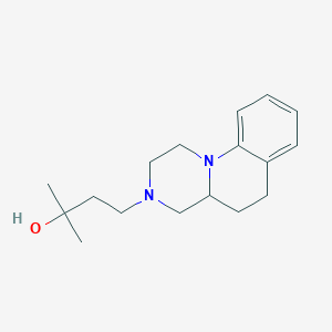 molecular formula C17H26N2O B14713061 1H-Pyrazino(1,2-a)quinoline, 2,3,4,4a,5,6-hexahydro-3-(3-hydroxy-3-methylbutyl)- CAS No. 21621-38-5