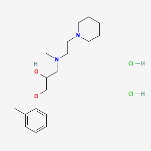 molecular formula C18H32Cl2N2O2 B14713100 1-(Methyl(2-piperidinoethyl)amino)-3-(o-tolyloxy)-2-propanol dihydrochloride CAS No. 22820-36-6