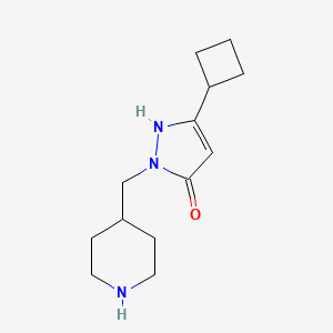B1471318 3-cyclobutyl-1-(piperidin-4-ylmethyl)-1H-pyrazol-5-ol CAS No. 2098140-58-8