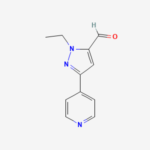 B1471327 1-ethyl-3-(pyridin-4-yl)-1H-pyrazole-5-carbaldehyde CAS No. 1784925-03-6