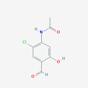 molecular formula C9H8ClNO3 B1471332 N-(2-氯-4-甲酰-5-羟基苯基)乙酰胺 CAS No. 1350475-36-3
