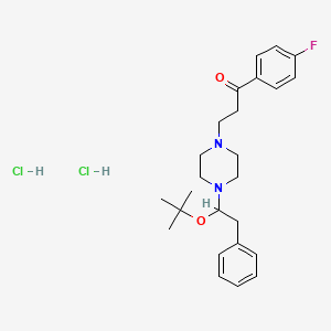 4'-Fluoro-3-(4-(beta-isobutoxyphenethyl)-1-piperazinyl)propiophenone dihydrochloride