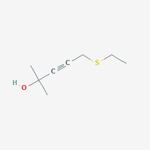 molecular formula C8H14OS B14713545 5-(Ethylsulfanyl)-2-methylpent-3-YN-2-OL CAS No. 13596-86-6