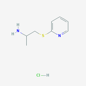 molecular formula C8H13ClN2S B1471379 1-(Pyridin-2-ylthio)propan-2-amine hydrochloride CAS No. 1864074-20-3