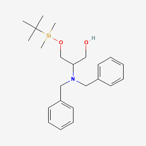 molecular formula C23H35NO2Si B1471384 3-(tert-Butyl-dimethylsilanyloxy)-2-dibenzylamino-propan-1-ol CAS No. 1486467-88-2
