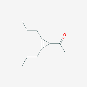 1-(2,3-Dipropylcycloprop-2-en-1-yl)ethan-1-one