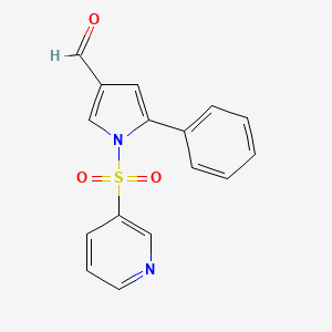 molecular formula C16H12N2O3S B1471390 5-Phenyl-1-(pyridin-3-ylsulfonyl)-1H-pyrrole-3-carbaldehyde CAS No. 881676-90-0