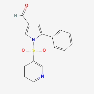 B1471390 5-Phenyl-1-(pyridin-3-ylsulfonyl)-1H-pyrrole-3-carbaldehyde CAS No. 881676-90-0