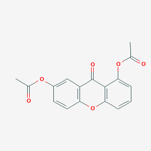 molecular formula C17H12O6 B14713909 9H-Xanthen-9-one, 1,7-bis(acetyloxy)- CAS No. 13739-05-4