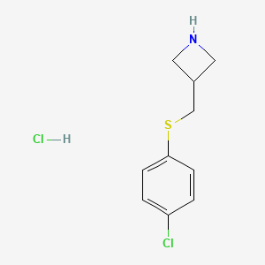 3-(((4-Chlorophenyl)thio)methyl)azetidine hydrochloride