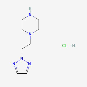 molecular formula C8H16ClN5 B1471393 1-(2-(2H-1,2,3-triazol-2-yl)ethyl)piperazine hydrochloride CAS No. 1824268-72-5