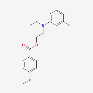 B14713957 2-[Ethyl(3-methylphenyl)amino]ethyl 4-methoxybenzoate CAS No. 13381-83-4