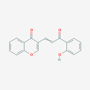 molecular formula C18H12O4 B14713980 3-[3-(2-Hydroxyphenyl)-3-oxoprop-1-en-1-yl]-4H-1-benzopyran-4-one CAS No. 15346-08-4