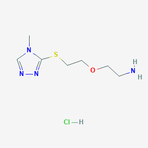 2-(2-((4-methyl-4H-1,2,4-triazol-3-yl)thio)ethoxy)ethan-1-amine hydrochloride