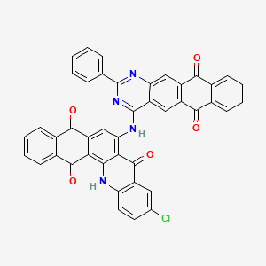 Naphth[2,3-c]acridine-5,8,14(13H)-trione, 10-chloro-7-[(6,11-dihydro-6,11-dioxo-2-phenylnaphtho[2,3-g]quinazolin-4-yl)amino]-