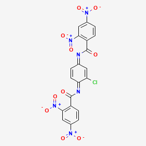 molecular formula C20H9ClN6O10 B14713993 N-[2-chloro-4-(2,4-dinitrobenzoyl)imino-1-cyclohexa-2,5-dienylidene]-2,4-dinitro-benzamide CAS No. 6938-14-3