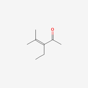 molecular formula C8H14O B14714003 3-Ethyl-4-methyl-3-penten-2-one CAS No. 22287-11-2