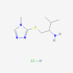 3-methyl-1-((4-methyl-4H-1,2,4-triazol-3-yl)thio)butan-2-amine hydrochloride