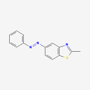 molecular formula C14H11N3S B14714011 2-Methyl-5-(phenylazo)benzothiazole CAS No. 20905-20-8