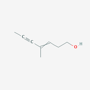 molecular formula C8H12O B14714024 4-Methylhept-3-en-5-yn-1-ol CAS No. 13700-19-1