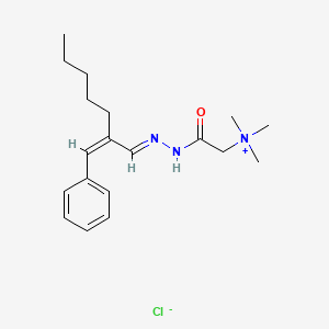 [2-[(2E)-2-[(2Z)-2-benzylideneheptylidene]hydrazinyl]-2-oxoethyl]-trimethylazanium;chloride