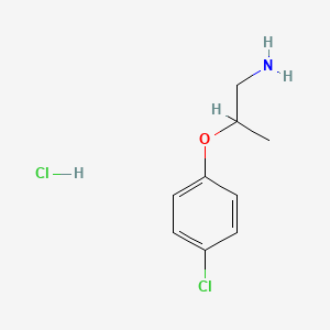 molecular formula C9H13Cl2NO B1471405 2-(4-Chlorophenoxy)propan-1-amine hydrochloride CAS No. 148126-27-6