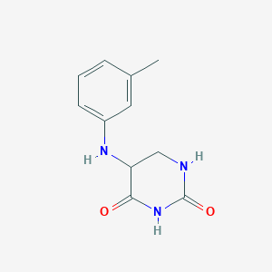 molecular formula C11H13N3O2 B14714066 5-(3-Methylanilino)-1,3-diazinane-2,4-dione CAS No. 6635-64-9