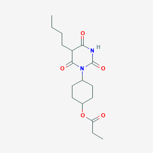 B14714084 5-Butyl-1-(4-hydroxycyclohexyl)barbituric acid propionate (ester) CAS No. 21330-95-0