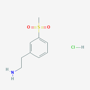 molecular formula C9H14ClNO2S B1471412 2-[3-(Methylsulfonyl)phenyl]ethylamine Hydrochloride CAS No. 1073666-57-5