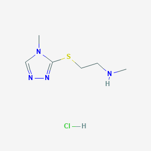 N-methyl-2-((4-methyl-4H-1,2,4-triazol-3-yl)thio)ethan-1-amine hydrochloride