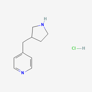 molecular formula C10H15ClN2 B1471417 4-(Pyrrolidin-3-ylmethyl)pyridine hydrochloride CAS No. 2098024-66-7