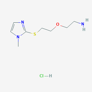 2-(2-((1-methyl-1H-imidazol-2-yl)thio)ethoxy)ethan-1-amine hydrochloride