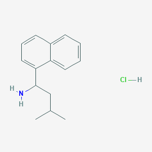 molecular formula C15H20ClN B1471428 3-Methyl-1-(naphthalen-1-yl)butan-1-amine hydrochloride CAS No. 1204595-16-3