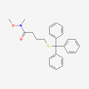 N-Methoxy-N-methyl-4-(tritylsulfanyl)butanamide
