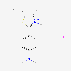 2-(p-(Dimethylamino)phenyl)-5-ethyl-3,4-dimethyl-thiazolium iodide