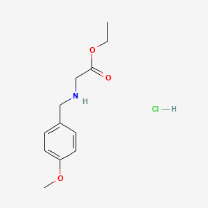 molecular formula C12H18ClNO3 B1471441 Ethyl 2-((4-methoxybenzyl)amino)acetate hydrochloride CAS No. 88720-15-4
