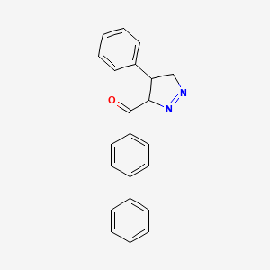 (4-phenyl-4,5-dihydro-3H-pyrazol-3-yl)-(4-phenylphenyl)methanone